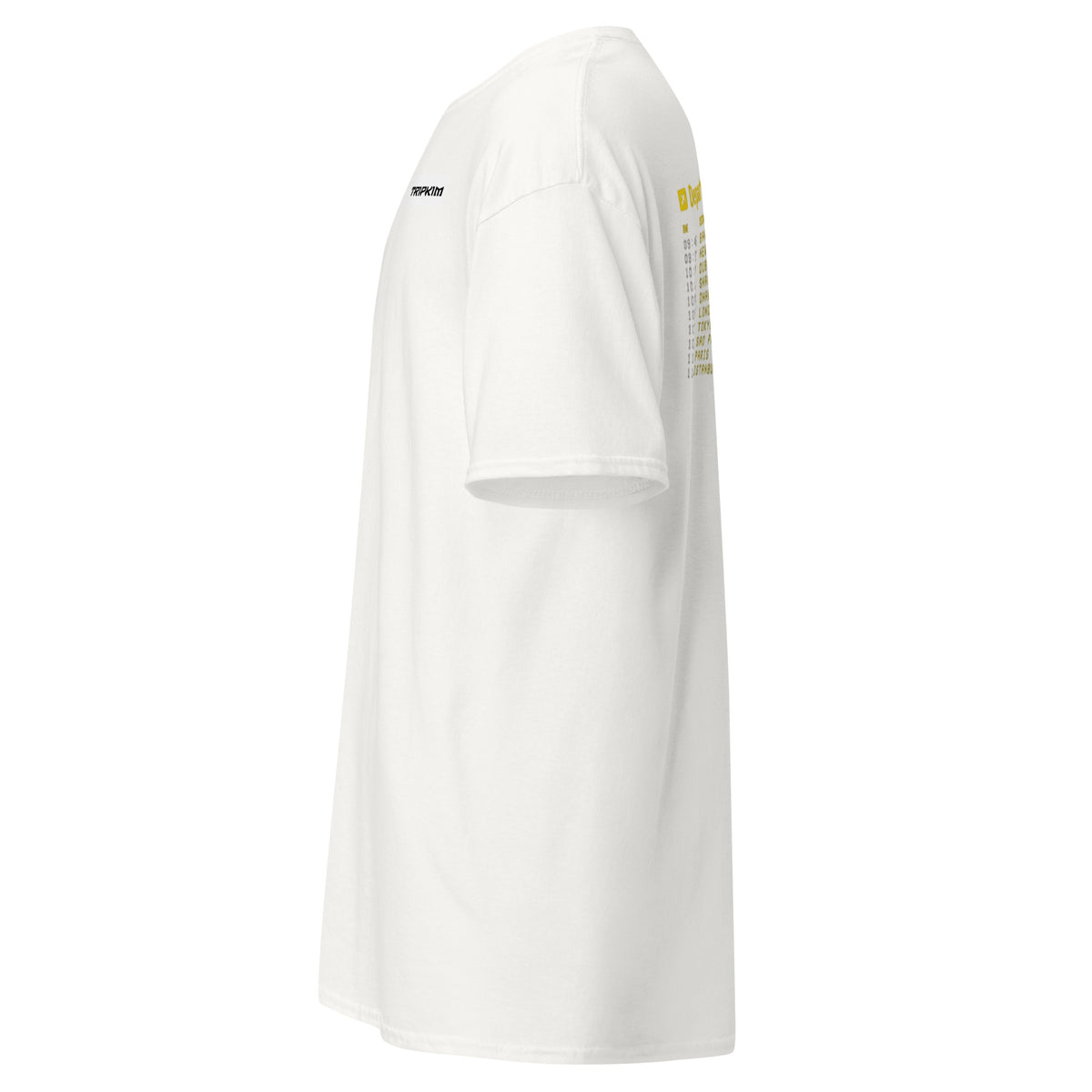 T-shirt Departures blanc, profil gauche - TRIPKIM