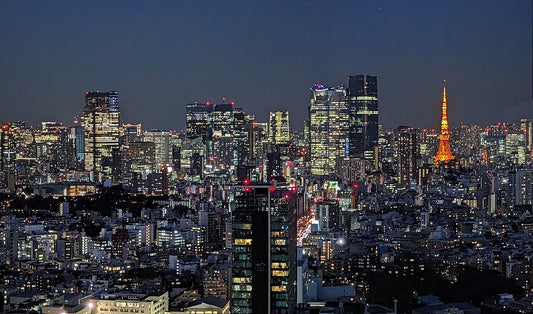 Les gratte-ciel de Tokyo et la Tokyo Tower illuminée de nuit