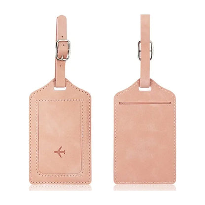 Étiquette bagage rose TRIPKIM, recto et verso