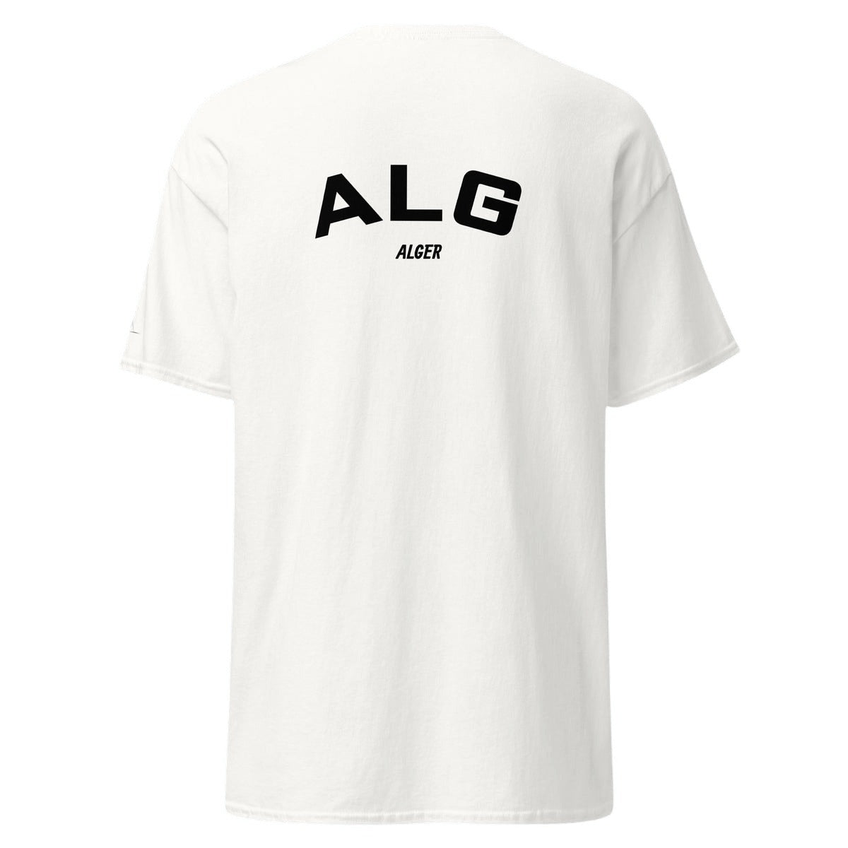 T-shirt Alger ALG blanc, vue de dos, code aéroport ALG - TRIPKIM