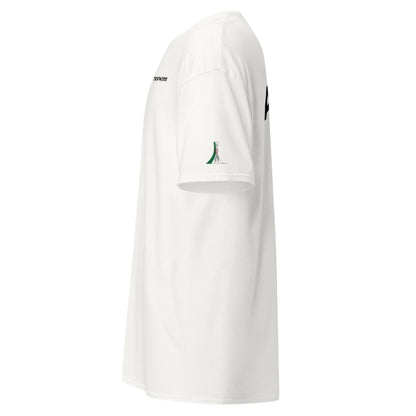 T-shirt blanc TRIPKIM Alger avec logo sur la manche et code aéroport ALG, style streetwear épuré