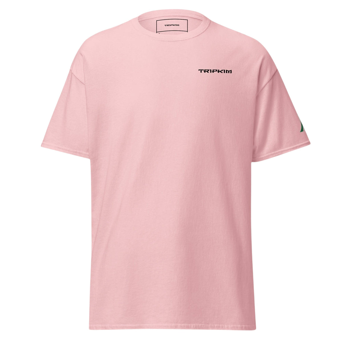 T-shirt rose TRIPKIM Alger avec logo minimaliste sur la poitrine et détail sur la manche