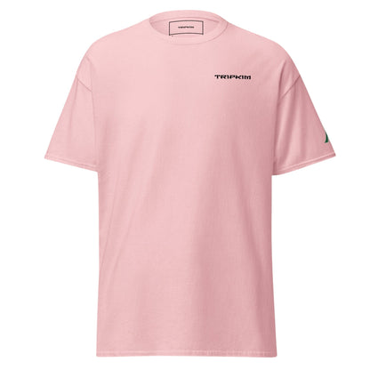 T-shirt rose TRIPKIM Alger avec logo minimaliste sur la poitrine et détail sur la manche