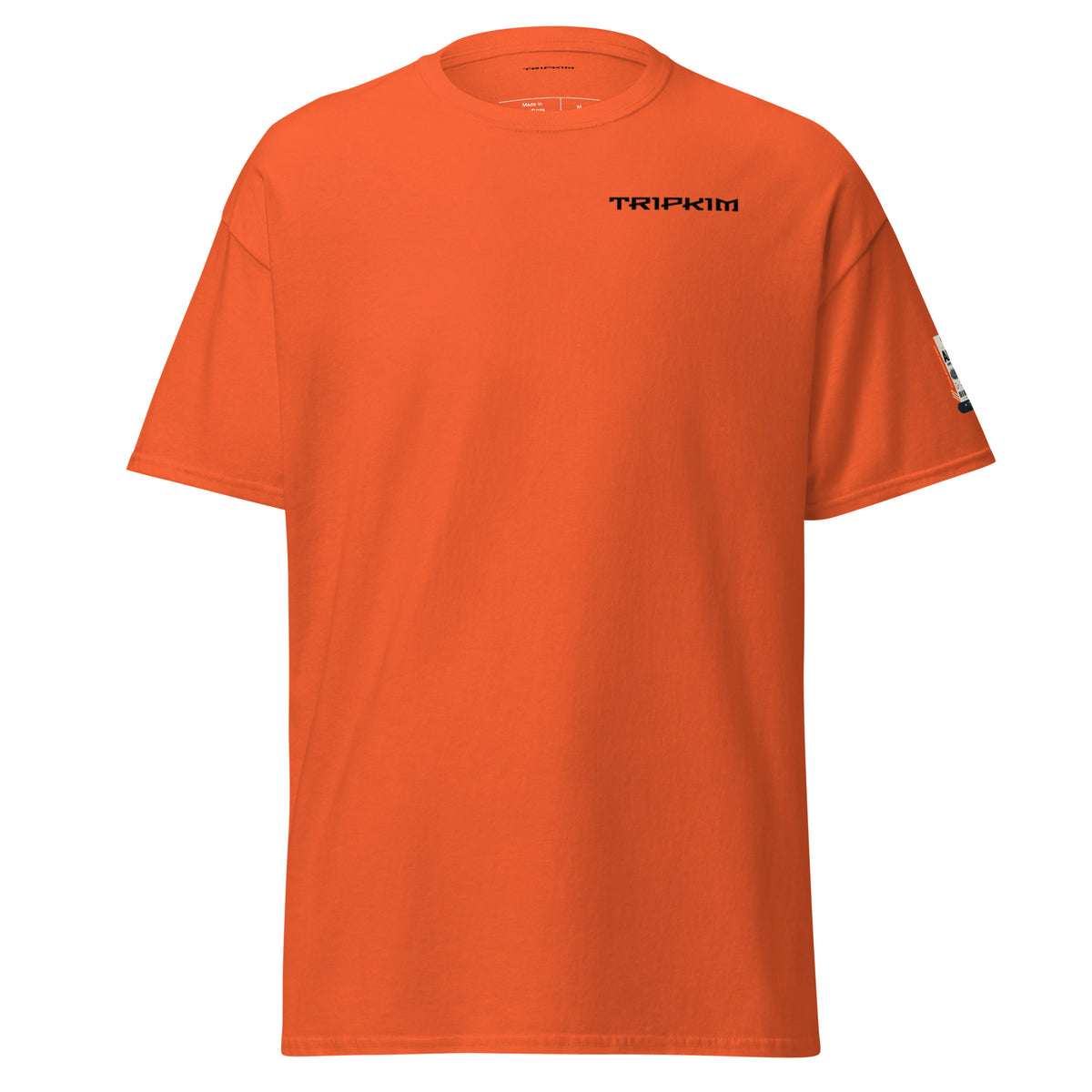 T-shirt Amsterdam AMS orange, vue de face - TRIPKIM