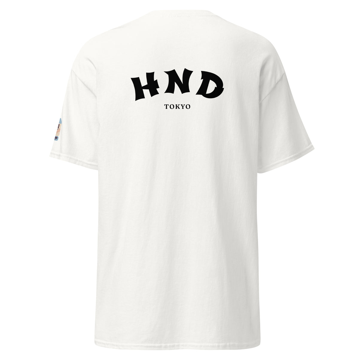 T-shirt Tokyo HND blanc, vue de dos, code aéroport HND - TRIPKIM