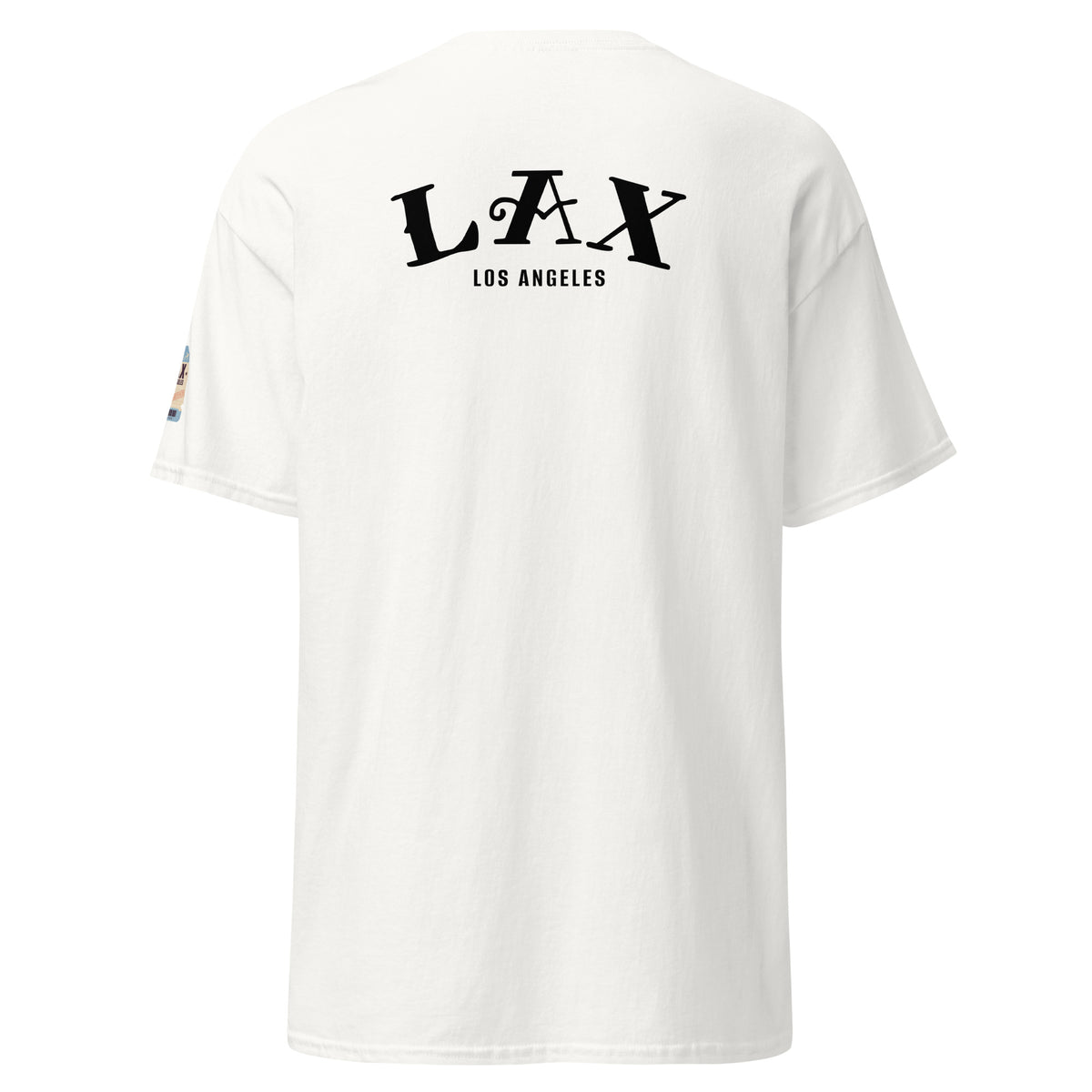 T-shirt Los Angeles LAX blanc, vue de dos, code aéroport LAX - TRIPKIM